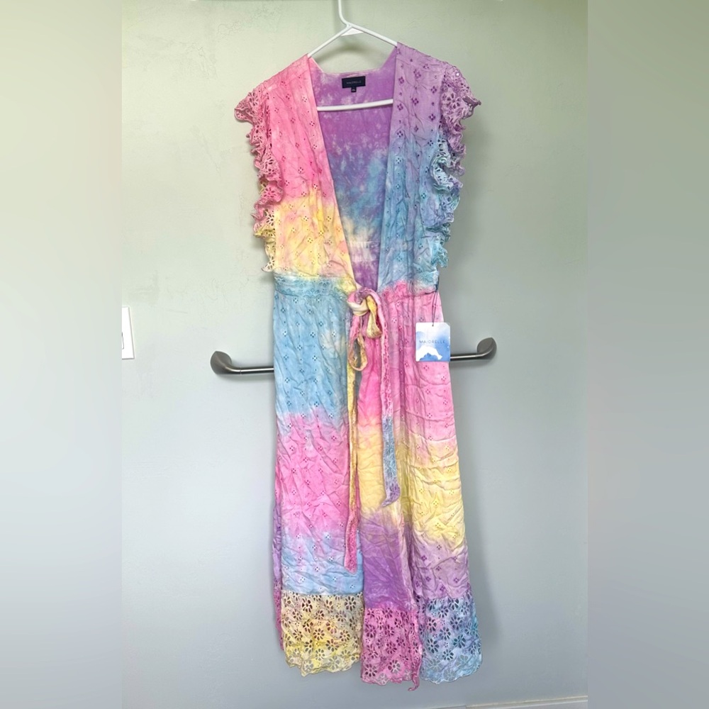 BRAND NEW! Majorelle Rainbow wrap around maxi dress